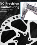 Close-up of Beefy 180mm Six Bolt Bike Disc Brake Rotor For Road And Mountain Bikes 2.3mm Thick SUS410 Stainless Steel