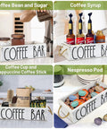 Rustic Wood Coffee Bar Organizer For Countertop With K Cup Holder And Pod Storage Durable Wood Coffee Bar Accessories