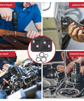 Heavy Duty Snap Ring Kit With 225 Quality Circlips Covering M3 To M25 Sizes Built From Tough Black Alloy Steel for various repair tasks.