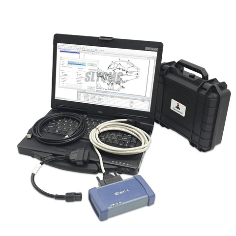 All-In-One Diesel Engine Diagnostic Tool Kit With Diagmaster Software And Parts Manual For Tractors And Excavators on CF53 laptop