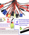 Do It All 19 In 1 Rc Car Truck LiPo Battery Charger Adapter with multiple connectors and Tamiya connectors displayed.