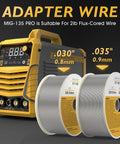 Gasless Flux Core MIG Welder 3 In 1 With MIG Stick And Lift TIG Capabilities 110V DC Inverter LCD Display 135A Output with adapter wire