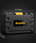 Heavy Duty Bolt Extractor Kit Featuring Internal Reverse Spiral Grip For Yanking Seized Rusted Stripped Nuts And Mangled Screws in a sturdy case measuring 6.5x3.7x1.6 inches.