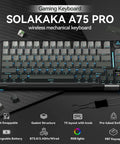 Hella Smooth Tri Mode Wireless Mechanical Keyboard With Smart Lcd Panel And Twist Knob Compact Seventy Five Design with RGB lights and PBT keycaps.