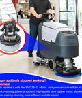 Atsmk 116336-01 120V vacuum motor – close-up inset, two-stage, for floor scrubber.