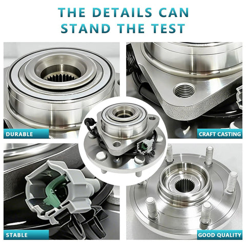 Close-up view of Direct Fit Front Wheel Bearing Hub Assembly 515066 Pair For Nissan Armada 2005 To 2007 highlighting durability.