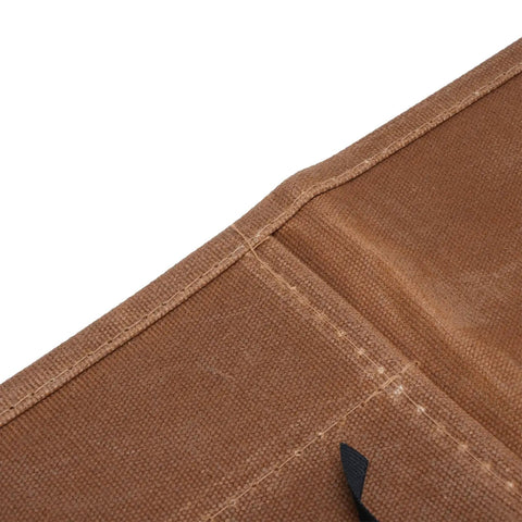 Close-up of stitching on Seven Slot Waxed Canvas Chef Knife Roll Bag For Outdoor Camping And Travel Durable Knife Case