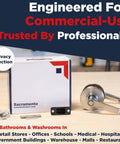 Privacy Locking Door Lever For High Traffic Offices And Industrial Restrooms, ADA Compliant, in Nickel Chrome Finish, side view