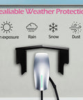 Badass EV Charger Roof Cover Super Heavy Duty Stainless Steel Weatherproof Protector Universal with wall mount for outdoor EV charging.