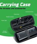 Portable Cordless Tire Inflator With Hard Case Bundle Quick Accurate Air Pump For Car Truck SUV Motorcycle And Bicycle 120 PSI Gauge Compact Air Compressor With Carrying Case open with accessories