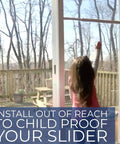 Child-proof sliding glass door with Maxi Twist Tight Sliding Door Security Bar Extends 25 To 42 Inches Keeps The Bad Guys Out And Your Home Safe