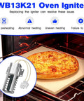 Oven Igniter Replacement For Gas Ranges Fits Most Models Replaces 5303935066 pizza in oven with ignition issues description