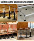 8 Pcs Adjustable Floor Jacks For Leveling And Sag Repair, Height Range 11 To 16 Inches, 5000 Lb Load Capacity, installed in various scenarios