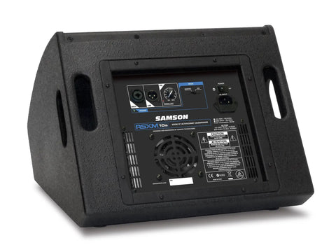 800W Two Way Active Stage Monitor For Live Gigs With 10 Inch Woofer And 1 Inch Tweeter XLR Combo Input FOH Monitor Switch All Wood Cabinet Pole Mount Black Finish