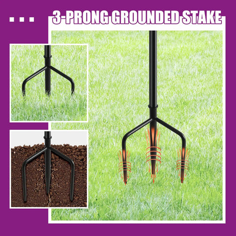 55 Inch Adjustable Outdoor Garden Torch Set With 3 Prong Grounded Stake For Patio Pathway And Party Lighting Citronella Oil