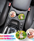 72 Pieces Sublimation Coaster Blanks With Cork Pads White Ceramic Tiles For Heat Transfer DIY in car cup holders with photos