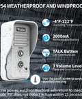 Smart Wireless Doorbell Chime For Home With Easy Setup, Expandable Intercom System That Works Indoor Or Outdoor in use, wet conditions.