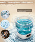 20 Liter Portable Washing Machine Delivering No Sweat Performance And Sweet Compact Build Coupled With Fast Spin Dryer Cycle For Modern Apartments And Delicates with water and bubbles.