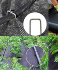 100 Pack 12 Inch Garden Stakes Pins Heavy Duty Landscape Staples for garden fence ground anchoring weed barrier fabric