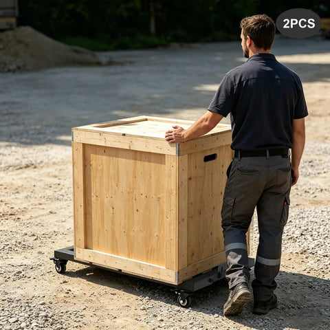 Two Pack Heavy Duty Furniture Movers Dolly With Wheels 330 Lb Capacity Built To Roll Easy For Moving Sofas Couches Beds And Appliances Rugged Iron Frame With Smooth Rolling Wheels For Home Or Shop Use, 2PCS moving crate