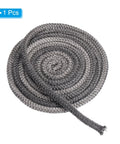Coiled braided graphite-fiberglass wood stove gasket rope, 3/8x118 in, black