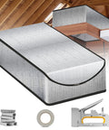 Energy Saving Attic Door Insulation Cover For Pull Down Stairs 54x25x11 Double Bubble Reflective Attic Tent with tools