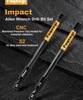 Two Faqeegi 4-inch impact hex bits with 1/4 in hex shank, S2 steel, CNC tips