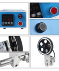 Go-To Pro Grade Digital Length Meter Counter with single wheel encoder components, control panel and red button visible.