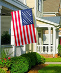 American Flag 2.5 By 4 Foot Banner Style Sleeve Flag With Embroidered Stars And Sewn Stripes UV Protected Heavy Duty Nylon