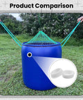Illustration showing 5 Pack White Silicone Top Hat Grommets For Automotive Firewall And Wiring Protection with a blue barrel.