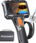Slim 0.25 Inch Dual Lens Articulating Borescope with 220 Degree Two Way Endoscope Camera and IPS HD Screen