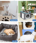 Self Warming Cat Mat And Self Heating Pet Bed That Traps Body Heat Machine Washable Reversible Crate Blanket in hanging box.