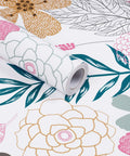 Floral Peel And Stick Wallpaper For DIY Home Refresh Self Adhesive Waterproof Removable Floral Wall Covering 17.71 Inch By 32.8 Feet close-up