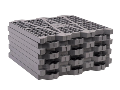 Stacked Attic Dek ABS Floor Panels 16x16 Inch 8 Pack for Attic Storage and Walkable Space, Durable Plastic Flooring Tiles