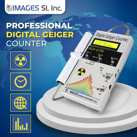 Digital Pro-Grade Geiger Detector With External Wand Probe ANSI N323A Certification Ready 0.001 mR Per Hour Resolution