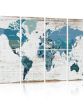 Game Changing Soundproof Wall Art Panels Hella Effective Acoustic Padding For Recording Studio Office Or Home Decor Eight Pack 48 By 32 Inches Noise Absorbing Tiles world map wall art with ocean tones and vintage wood finish