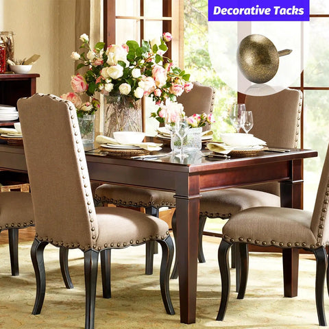 Top Shelf Heavy Duty Upholstery Tacks For Sofa And Furniture 400 Piece Pack Slick Brass Finish 7 16 Inch Heads on decorative chairs.