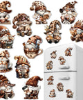 12 Piece Diamond Art Magnets Set With Coffee Gnome Refrigerator Art Easy DIY Diamond Painting Magnets Kit on fridge