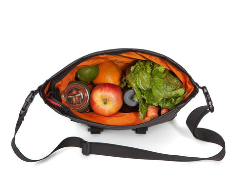 Interior of Dayliner Mini Roll Top Handlebar Bag 3 L Waterproof Commuter Sling With Shoulder Strap And Reflective Detail Recycled Ripstop