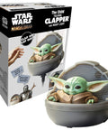 Star Wars Mandalorian Baby Yoda Talking Night Light With Clap Activated Wireless On Off Switch displayed with packaging