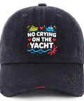 Adjustable Mens Hat With Front Artwork Ventilated Mesh Crown Breathable Cap For All Day Comfort Sweat Wicking Performance Ideal For Outdoor Activities And Summer Beachwear featuring yacht design