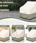 Waterproof 2 Pack Adirondack Chair Covers Fit Up To 32 Inches Wide By 35 Inches Deep By 36 Inches High Beige Outdoor Patio