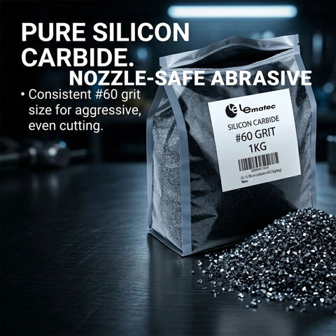 Silicon Carbide Sandblasting Media Pro Grade 60 Grit For Surface Prep, Rust Removal, Metal Polishing And Paint Stripping bag
