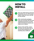 How to install 16x25x1 Air Filter MERV 10 Odor And Allergy Defense With Activated Carbon For Home HVAC Replacement
