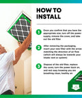 Step-by-step installation of MERV 10 Odor Busting and Allergy Defense Air Filter With Activated Carbon Electrostatic Pleated Replacement