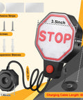 Adjustable Garage Parking Sensor With LED Display Black No Guesswork Parking Ultrasonic Distance Meter From 6 Inches To 6 Feet For Pinpoint Parking, Easy Setup With Adhesive Or Anchors, Great For Compact Cars, SUVs, And Trucks. Includes adhesive strips and screws