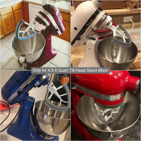 Flex Edge Beater Attachment for Tilt Head Mixers, 4.5-5 Quart Nonstick Metal Paddle With Scraper on various stand mixers