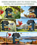 Heavy Duty Squirrel Proof Bird Feeder With Weight Activated Perch 5 Pound Capacity Easy Fill And Clean Outdoor Feeder