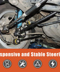 Heavy Duty Steering Linkage Pitman Arm Damper Drag Kit Replacement For Ram 1500 2500 3500 2003 2013 installed under front suspension