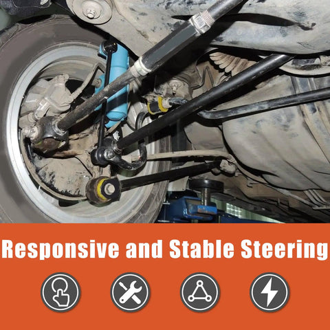 Heavy Duty Steering Linkage Pitman Arm Damper Drag Kit Replacement For Ram 1500 2500 3500 2003 2013 installed under front suspension